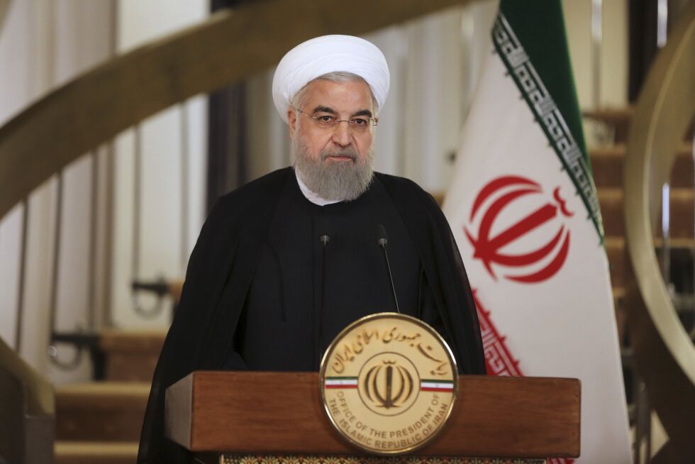 Irans president Hassan Rouhani skryter av regimets økende innflytelse i regionen. Foto: AP