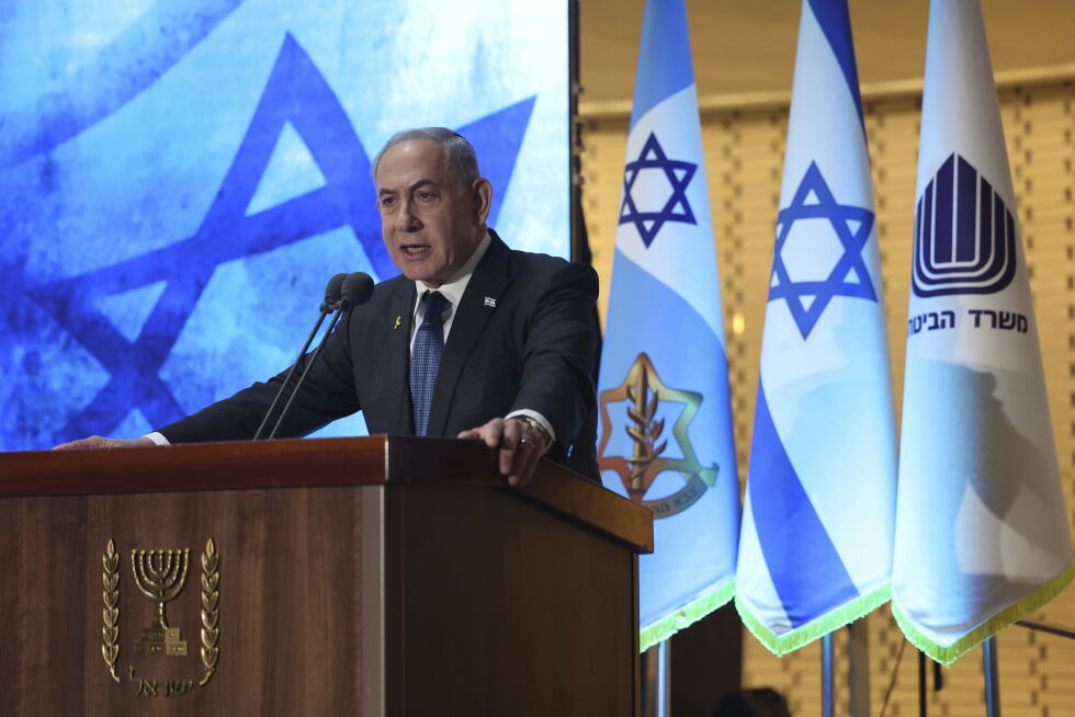 FLERFRONTSKRIG: Statsminister Benjamin Netanyahu understreker at Iran fortsatt har planer om å ødelegge og beseire staten Israel.
 Foto: NTB/AP