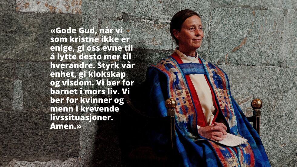 Dette er bønnen Stavanger-biskop Anne Lise Ådnøy delte på onsdag 18. mai.
 Foto: Carina Johansen / NTB