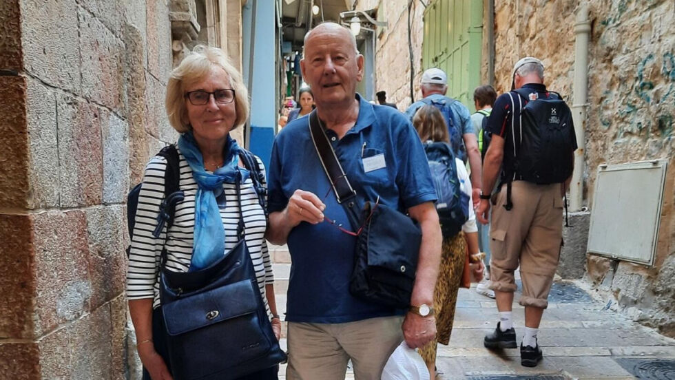 Israel: Sonja og Gunnar Brudeli like før drukningsulykken i Netanya.
 Foto: Privat