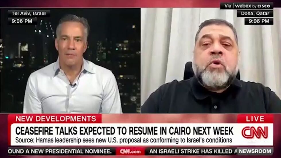 Se Hamas-talsmann forlate CNN-intervju
