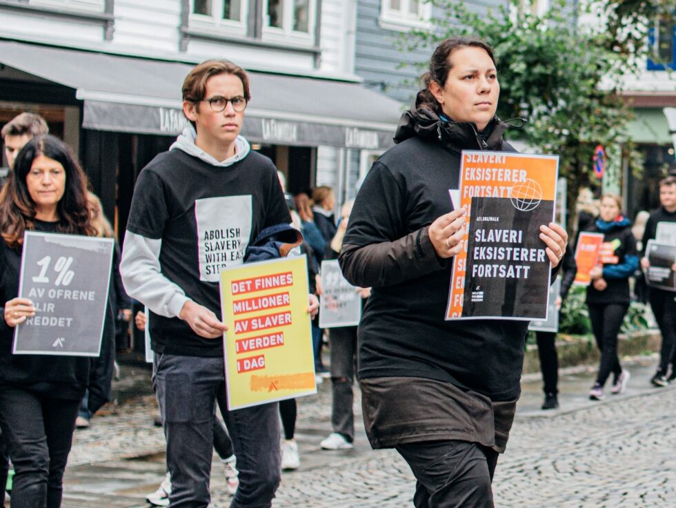 Lørdag 16. oktober samlet 101 mennesker seg i Stavanger. Walk For Freedom ble også markert i Førde og Oslo.
 Foto: Simon Elias Bogen