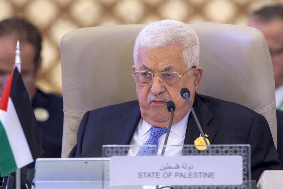 ANTISEMITTISKE UTTALELSER: Den palestinske presidenten Mahmoud Abbas på det arabiske toppmøtet i Jeddah, Saudi Arabia tidligere i år. (Saudi Press Agency via AP)
 Foto: NTB