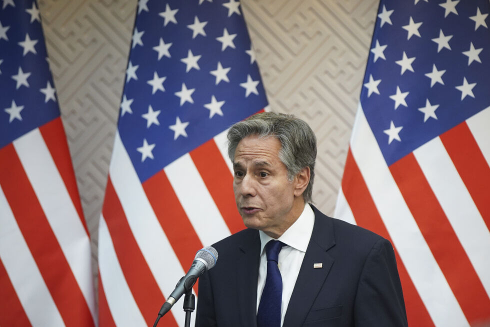 INFORMERTE: USAs utenriksminister Antony Blinken sa at USA ikke vet det nøyaktige tidspunktet for angrepene, men understreket at de kan begynne så tidlig som de neste 24-48 timene - det vil si fra mandag.
 Foto: NTB/AP