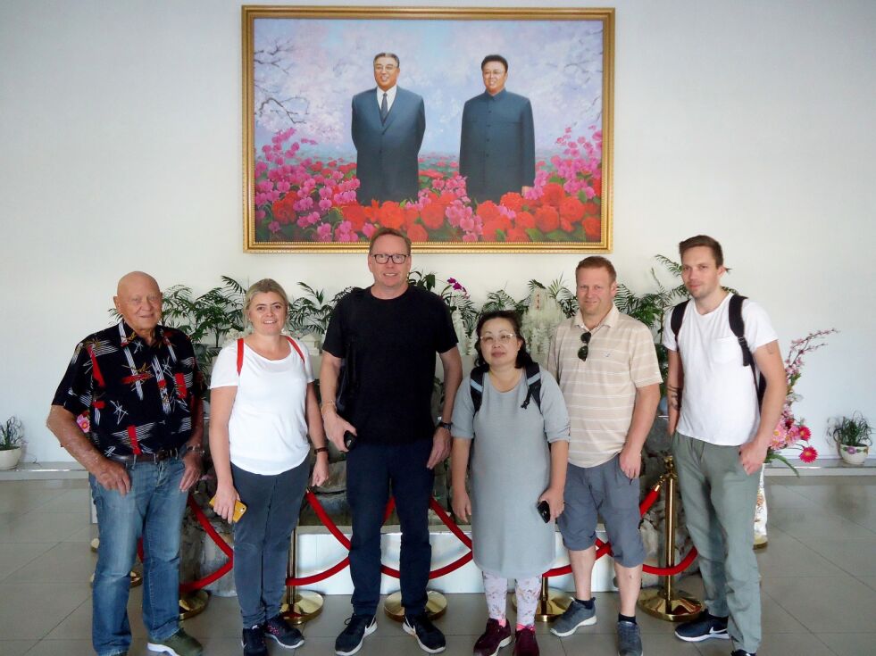 TEAM FRA NORGE: Et team fra Norge på seks personer reiste til Nord-Korea. Eldste 80 år og den yngste 30.
 Foto: Privat