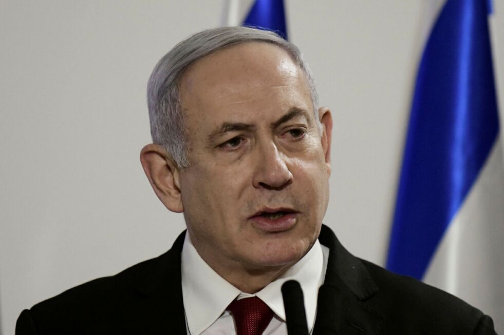 Israels statsminister Benjamin Netanyahu holder pressekonferanse.
 Foto: Tomer Neuberg/TPS