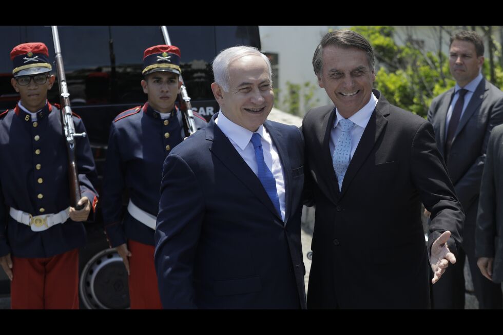 Israels statsminister Benjamin Netanyahu besøkte Brasils nye president Jair Bolsonaro for å være med på innsettelsen 1. januar.
 Foto: AP / NTB Scanpix