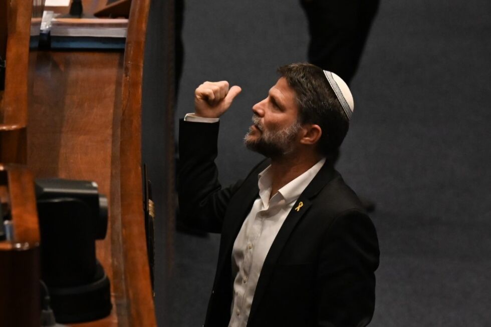 Israels finansminister Bezalel Smotrich i Knesset 31.12.2024.
 Foto: Yoav Dudkevitch/TPS-IL