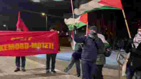 Palestina-demonstranter i Bergen 04.12.2024