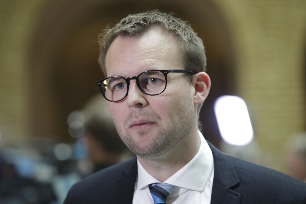 KrF-leder Kjell Ingolf Ropstad etter at Stortinget har behandlet endringer i bioteknologiloven tirsdag.
 Foto: Vidar Ruud / NTB scanpix