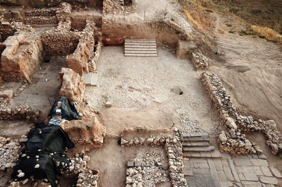 Trappen i det gamle palasset ved Tel Hazor.
 Foto: TPS
