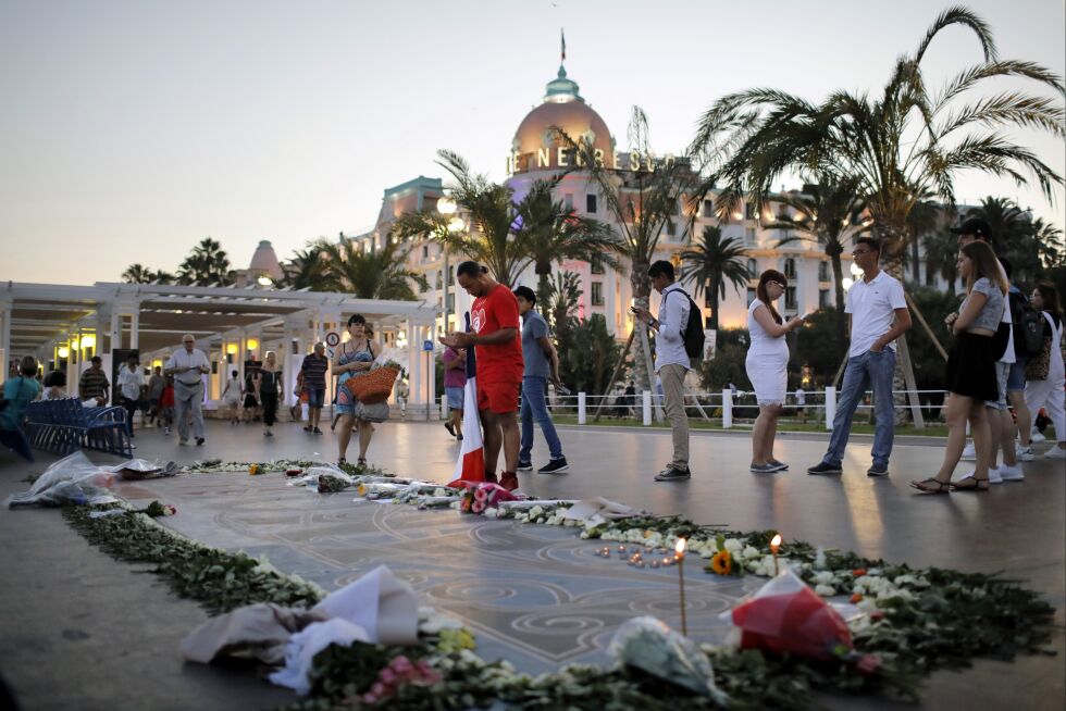 Nice i Frankrike ble rammet av et terrorangrep i juli i fjor, der 86 mennesker ble drept.
 Foto: AP / NTB scanpix