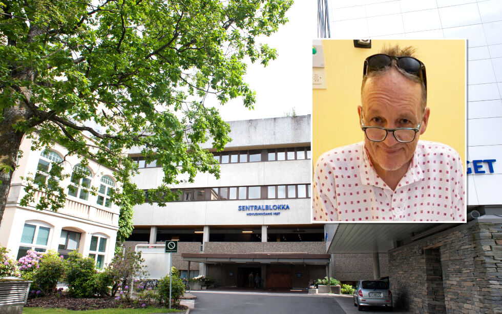 24 timar etter operasjonen på Haukeland i Bergen vandra Ivar Fjeld ut av sjukehuset – som eit nytt menneske og friskt Jesus-vitne. Ivar takkar for alle som har hugsa han i bøn.
 Foto: Haukeland universitetssjukehus / privat (innfelt)