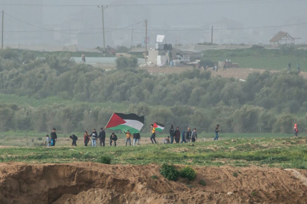Voldelig demonstrasjon på grensen mellom Israel og Gaza.
 Foto: Kobi Richter/TPS