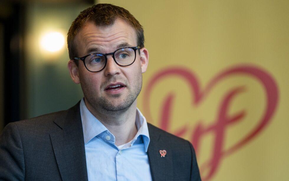 Partileder Kjell Ingolf Ropstad under KrFs landsmøte 2021.
 Foto: Terje Pedersen / NTB