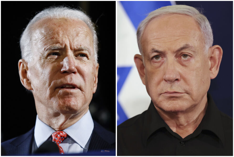 USAs president Joe Biden støtter Israels statsminister Benjamin Netanyahu i tilfelle Iran skulle angripe.
 Foto: AP Photo, File/NTB