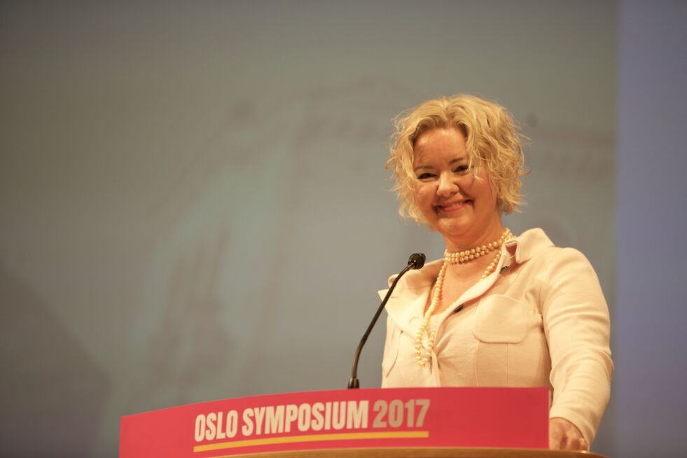 Lill May Vestly talte på Oslo Symposium fredag.
 Foto: Marion Haslien