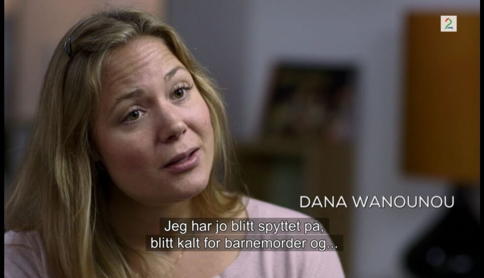 I TV2-programmet "Vårt Lille Land" søndag 27. november fortalte Dana Wanounou åpenhjertig om trakasseringen hun som norsk jøde har vært utsatt for.
 Foto: Skjermdump fra TV2.