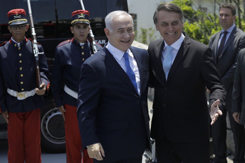 Israels statsminister Benjamin Netanyahu er i Brasil for å overvære innsettelsen av Jair Bolsonaro som ny president. Foto: Leo Correa / AP / NTB scanpix