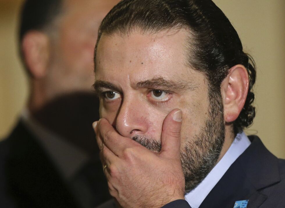 Libanons avtroppende statsminister Saad Hariri antyder å være presset ut av Iran. Foto: AP / NTB Scanpix