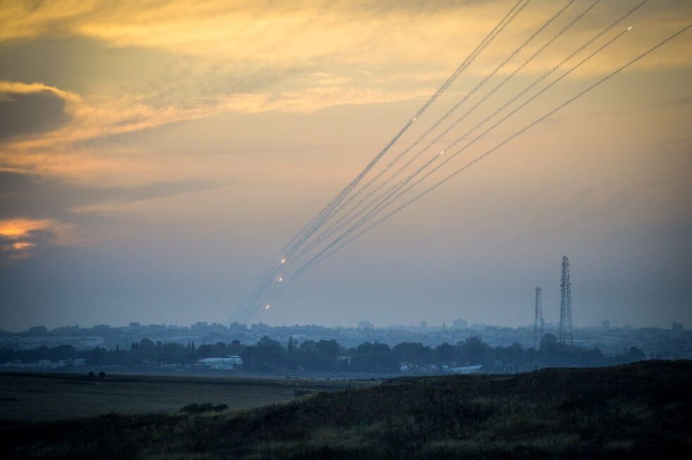 Rakettild fra Gaza mot Israel.
 Foto: Kobi Richter/TPS
