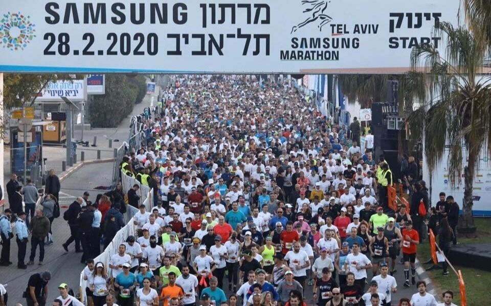 Over 40.000 løpere fra hele verden deltok i Tel Aviv Maraton i 2020.
 Foto: Facebook / Tel Aviv Marathon