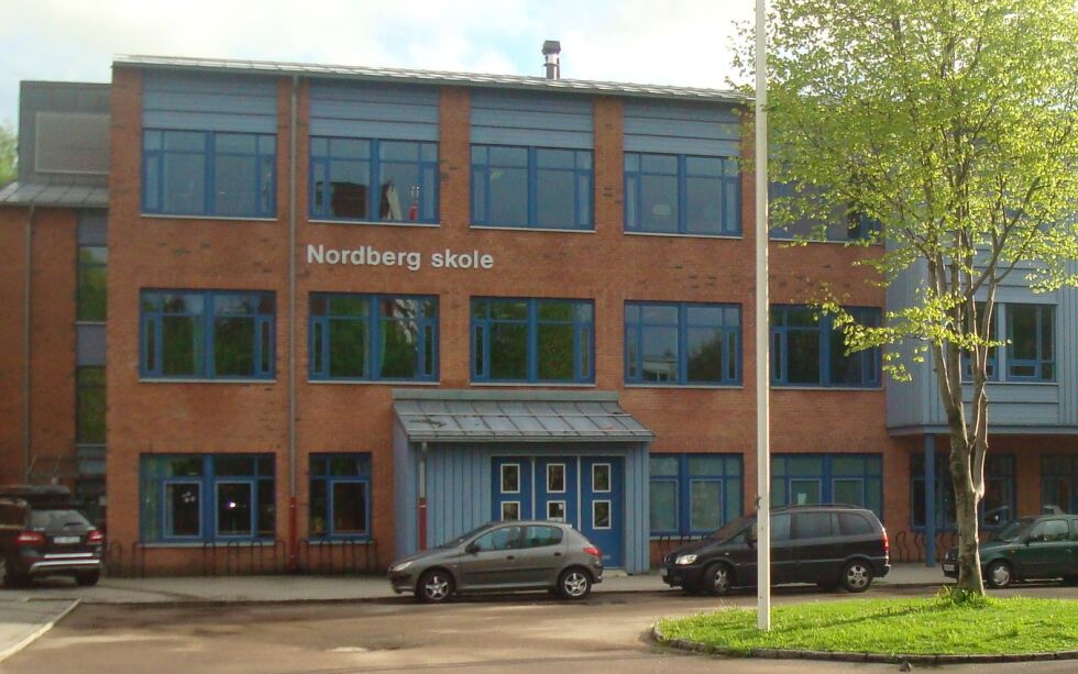 Nordberg skole har valgt å droppe julegudstjeneste i år.
 Foto: Ole Anders Flatmo, CC BY-SA 3.0, via Wikimedia Commons