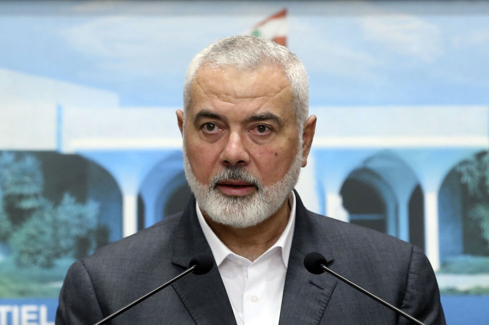 Lederen for Hamas, Ismail Haniyeh.
 Foto: Dalati Nohra/AP/NTB