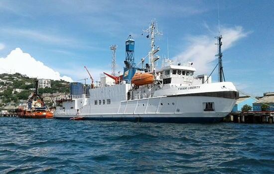 EGET SKIP: Skipet M/V YWAM Liberty, som Ungdom i Oppdrag Norge kjøpte i 2017 sammen med søsterorganisasjonen på Hawaii, er pusset opp og klargjort for konteinerklinikkene som nå sendes til Papua Ny-Guinea. FOTO: Ungdom i Oppdrag