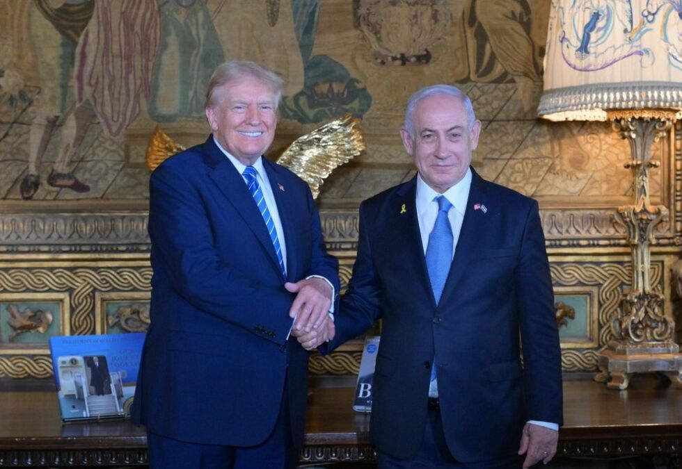 Israels statsminister Benjamin Netanyahu besøkte tidligere president Donald Trump fredag 26. juli 2024.
 Foto: Amos Ben-Gershom (GPO)