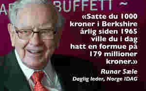 Buffet vedder fremdeles på Amerika
