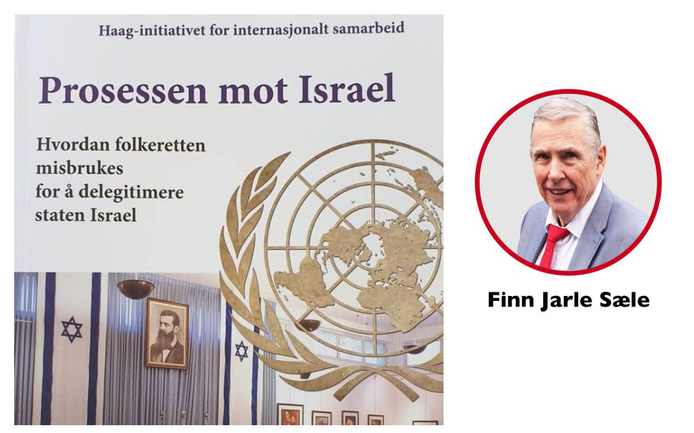 Den norske utgaven av Prosessen mot Israel ble oversatt i 2020 og er utgitt av Senter mot antisemittisme som har opparbeidet et godt samarbeid med det ekspertmiljøet i Haag.
 Foto: Senter mot antisemittisme/Document Forlag, Norge IDAG (innfelt)