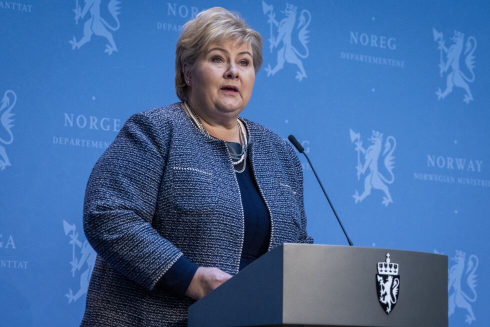 Statsminister Erna Solberg (H) kunngjør torsdag hvordan Norge skal gjenåpnes. Foto: Heiko Junge / NTB scanpix