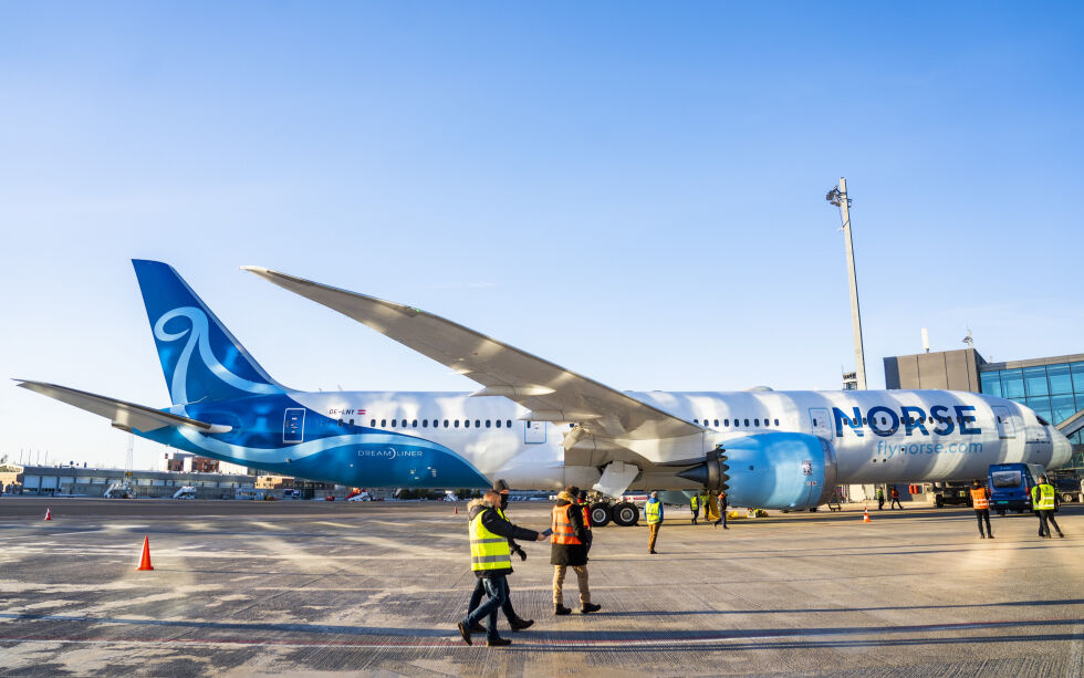 Det nyopprettede flyselskapet Norse Atlantic Airways’ første fly landet på Oslo lufthavn i 2021.
 Foto: Håkon Mosvold Larsen