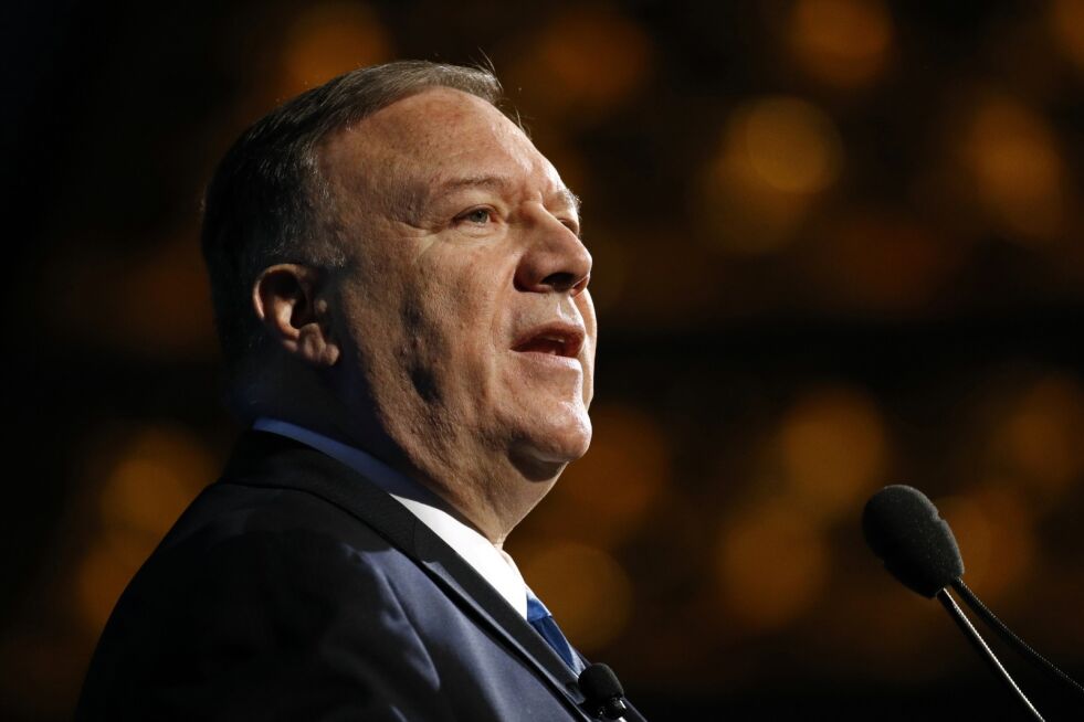 LINJESKIFTE: USAs utenriksminister Mike Pompeo erklærte mandag at de jødiske bosetningene i området som kalles Vestbredden, ikke er i strid med internasjonal lov.
 Foto: NTB Scanpix