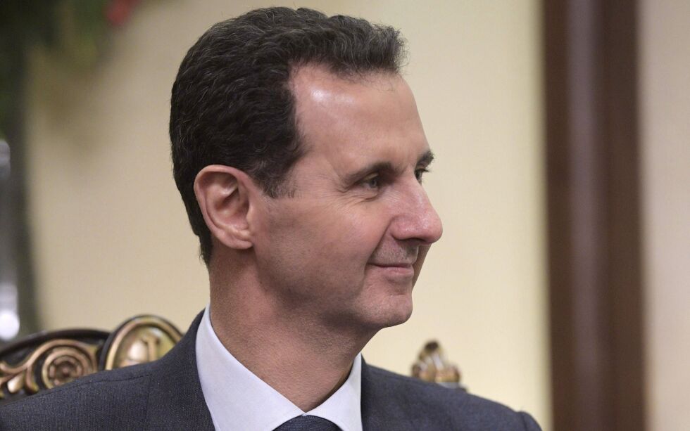 HOLDER TALE: Syrias president Bashar al-Assad kommer med påstander om Holocaust.
 Foto: Sana via AP / NTB scanpix