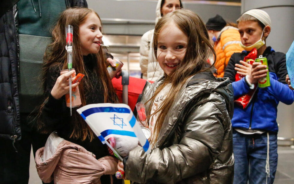 Ukrainske flyktninger ankom Israel via naboland til Ben Gurion internasjonale flyplass 3. mars 2022. illustrasjonsbilde.
 Foto: Shalev Shalom/TPS
