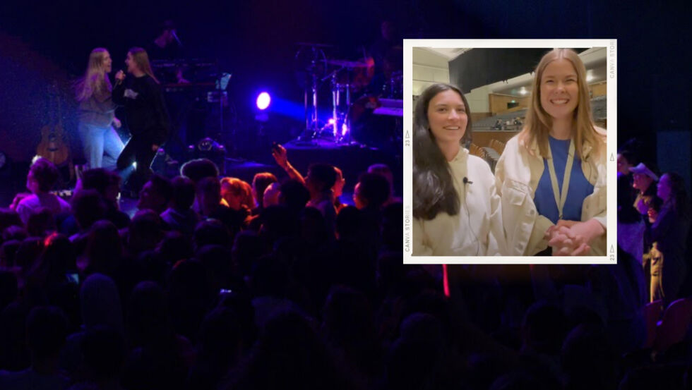 Ariana Gjerme (t.v.) og Martha Sletten er to av ungdomslederene som står bak en den store, kristne ungdomsfestivalen Radiance i Bergen.