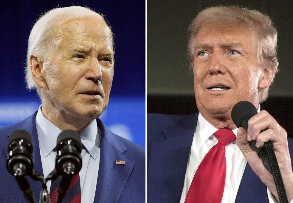 Valgdebatter mellom de to kandidatene Joe Biden og Donald Trump rykker nærmere.
 Foto: AP / NTB