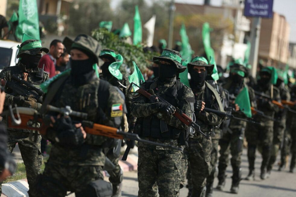 Hamas holder anti-israelsk militær parade på Gaza-stripen.
 Foto: Majdi Fathi/TPS