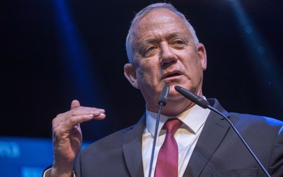 Israels forsvarsminister Benny Gantz advarer mot Irans trenering av forhandlingene om ny atomavtale.
 Foto: Kobi Richter/TPS
