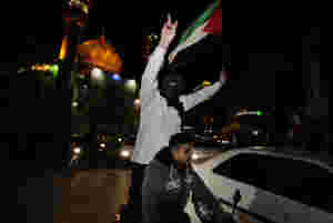 Palestinere i Jerusalem feiret Irans angrep