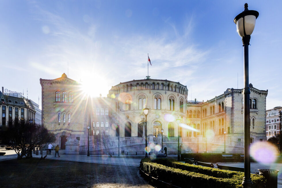Norges nasjonalforsamling Stortinget ligger på Eidsvolls plass i Oslo. Illustrasjonsbilde.
 Foto: Gorm Kallestad/NTB