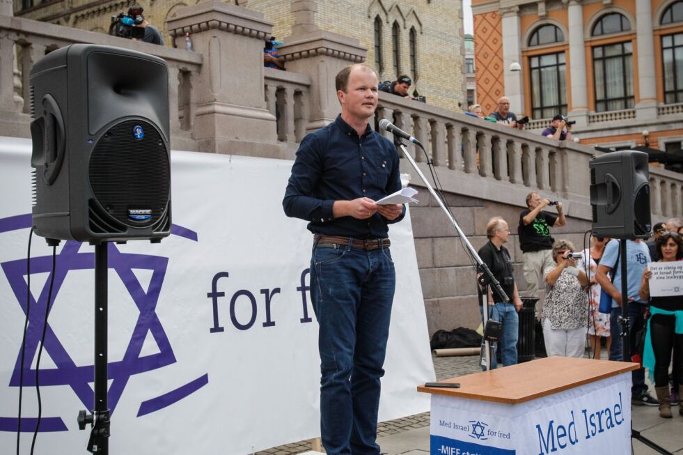 Conrad Myrland, daglig leder i Med Israel for fred (MIFF), er blant dem som har undertegnet brevet til riksrevisjonen. Foto: Audun Braastad / NTB scanpix.