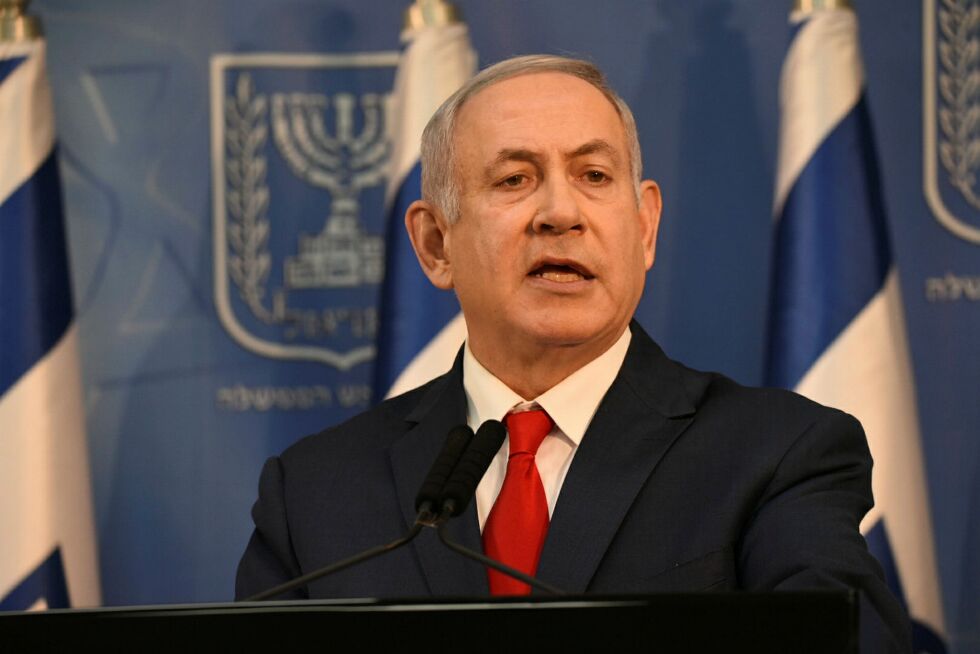 Israels statsminister Benjamin Netanyahu holder presskonferanse.
 Foto: Kobi Richter/TPS