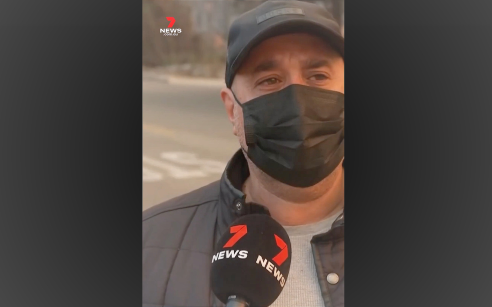 Huset til Jack Woods var det eneste i nabolaget hans som ikke brant opp i katastrofebrannen i California.
 Foto: Skjermdump: 7NEWS Australia / X
