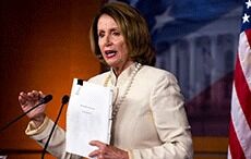 Nancy Pelosi protesterer