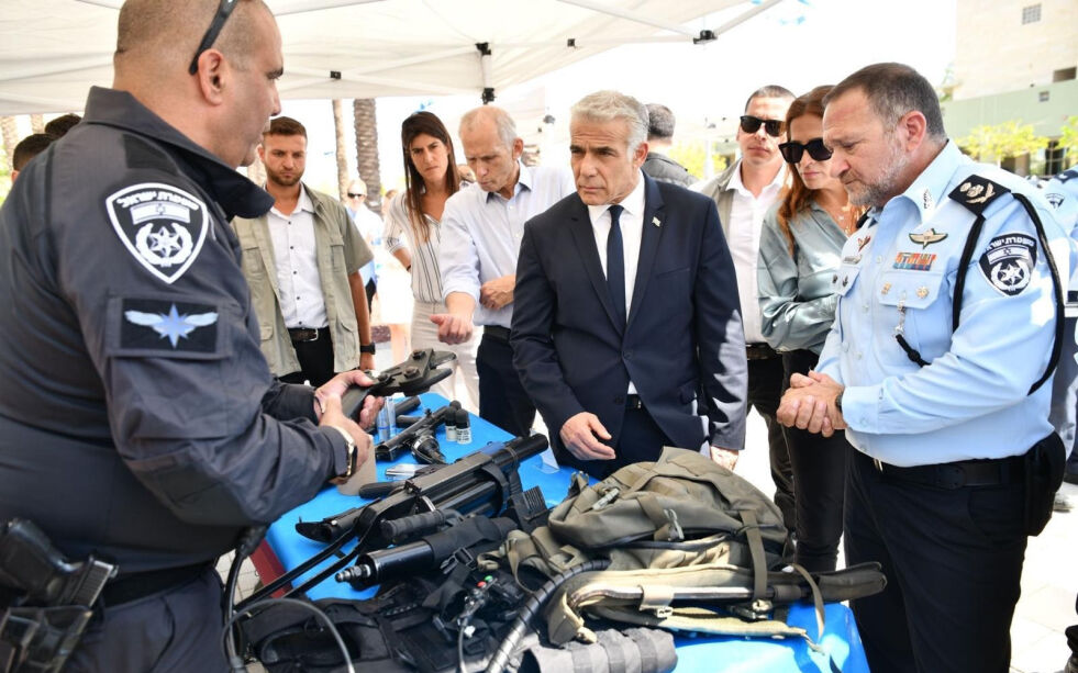 Statsminister Yair Lapid besøkte Israels politiakademi tidligere i august. Illustrasjonsbilde.
 Foto: Elad Guttman/GPO