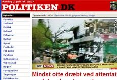 Åtte drept ved dansk ambassade