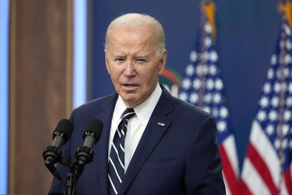 USAs president Joe Biden avbryter en helgetur til hjembyen Delaware og haster til Washington for konsultasjoner om spenningen i Midtøsten.
 Foto: Alex Brandon / AP / NTB